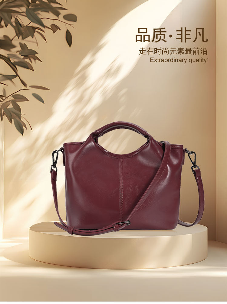 Vintage Bucket Bag - Hobo Handbag for Women
