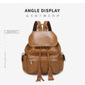 Tassel Closure Backpack - Multi Pocket Travel Bag