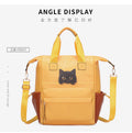 Black Cat Print Backpack - Large Capacity Travel Bag