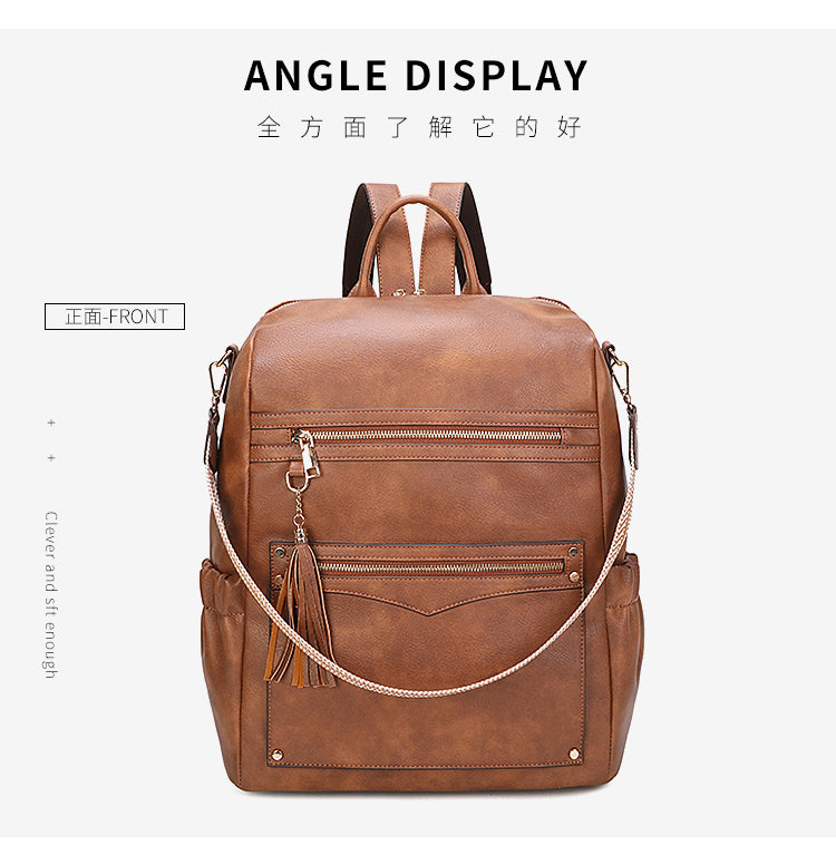 Large Capacity Backpack - Retro Versatile Travel Bag
