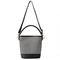 Crossbody Bag for Women - Black Checker Brown Stripe