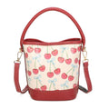 Mini Bucket Bag for Women - Printed Summer Crossbody with Top Handle