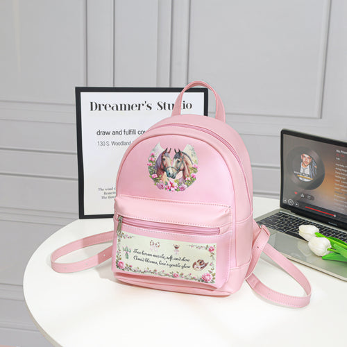 3D Digital Printed Backpack - Floral Pattern Travel Bag