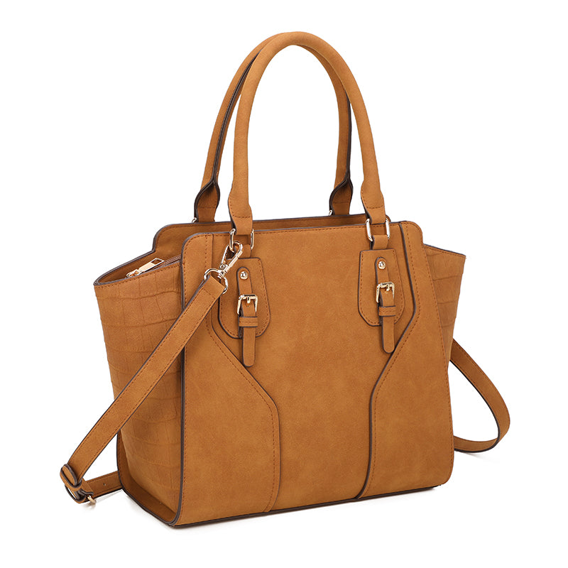 Crocodile Pattern Handbag - Embossed Shoulder Bag