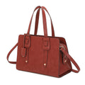 Burgundy Luxury Handbag - Detachable Strap Shoulder Bag