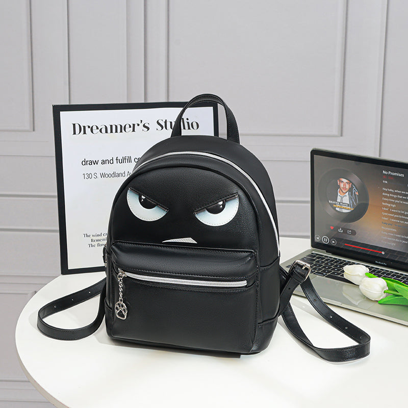 Embossed PU Backpack - 3 Pocket Digital Printed Bag