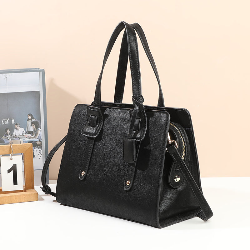 Structured Work Tote Bag - Retro Office Laptop Bag