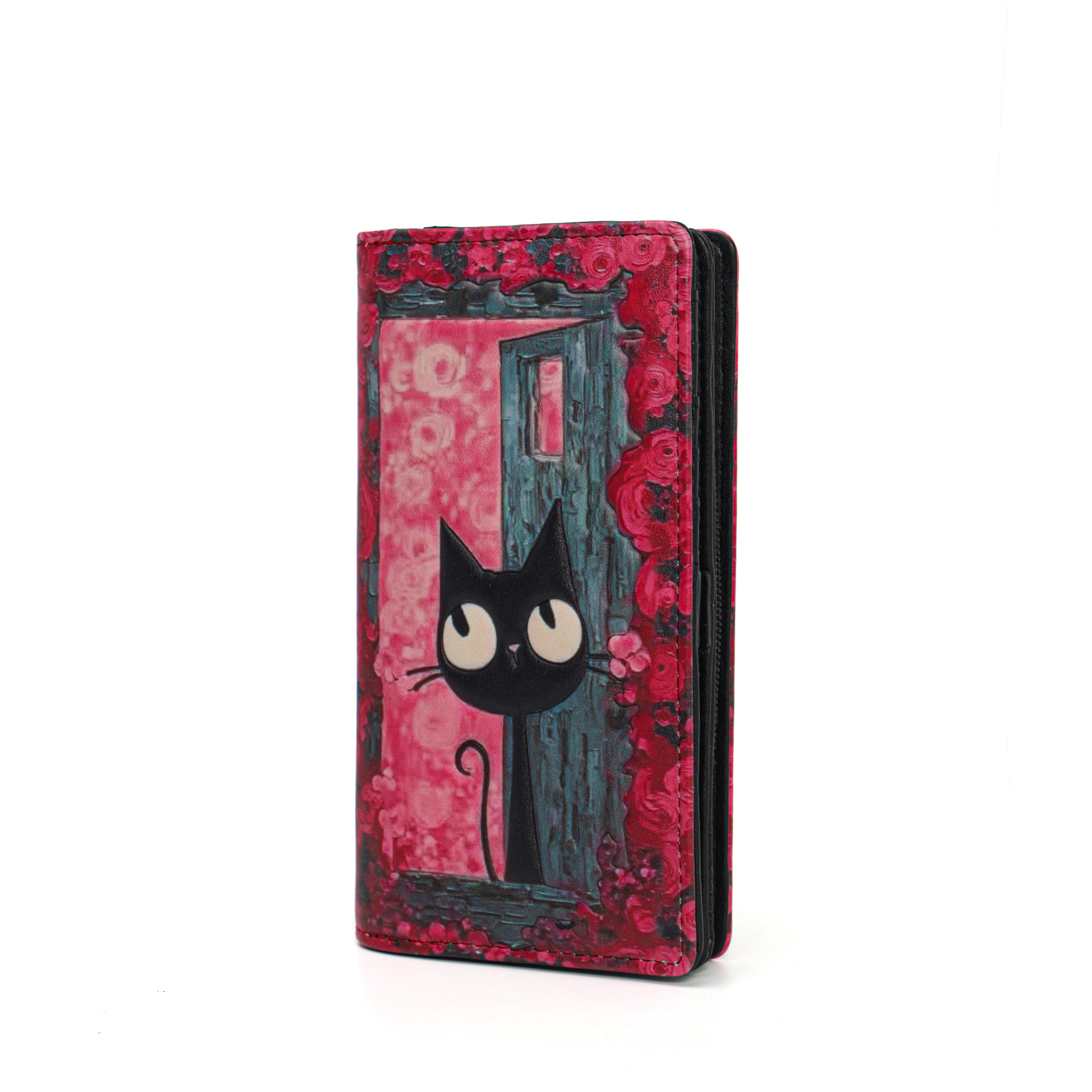Cat Embossed Large Wallet - 3D Printed Card Holder
